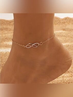 Infinity CZ Dainty Anklet